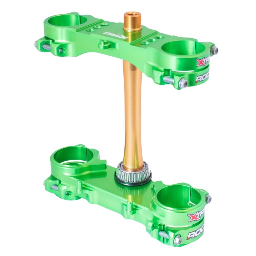 Xtrig Triple Clamps ROCS Tech Offset 23mm - Green