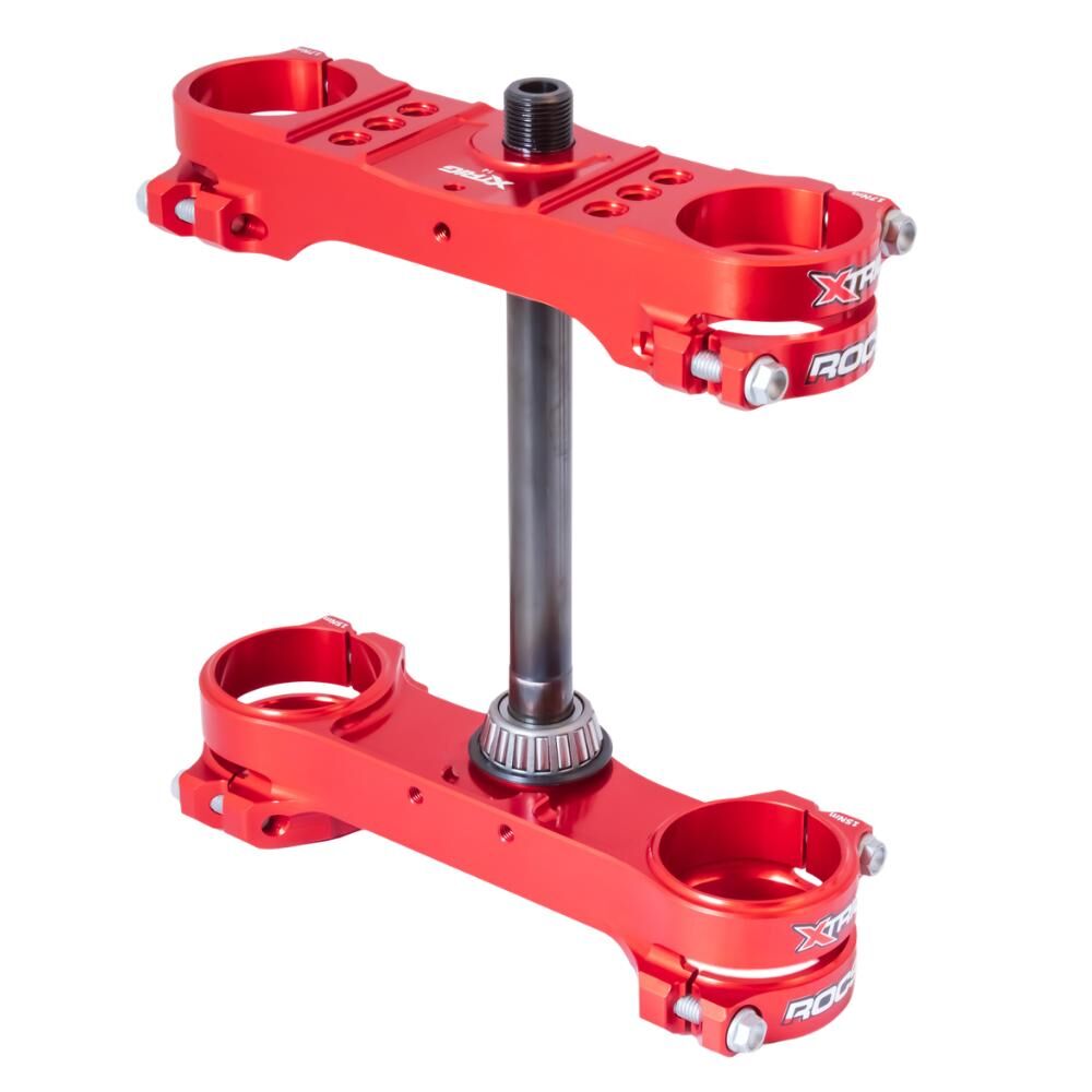 Xtrig Triple Clamps ROCS Tech Offset 14mm - Red