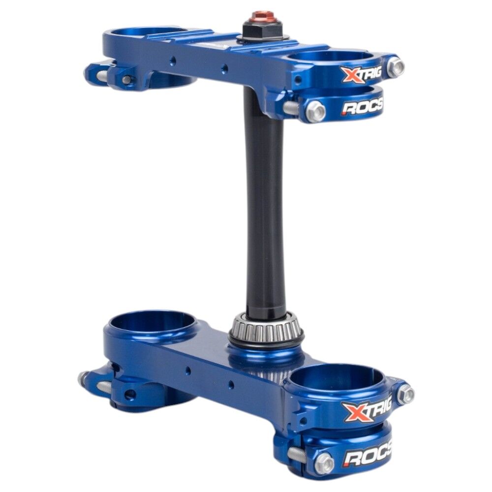 Xtrig Triple Clamps ROCS Pro Offset 22-24mm - Blue