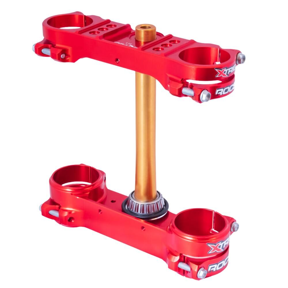 Xtrig Triple Clamps ROCS Tech Offset 22.5mm - Red