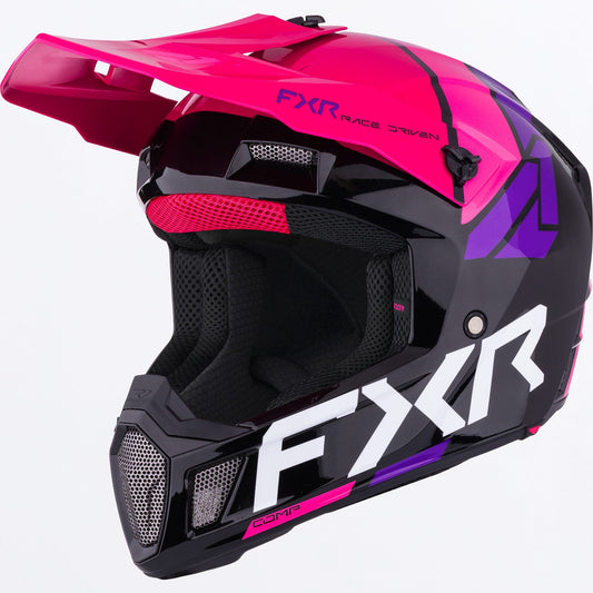 FXR Clutch Comp Helmet - Black / Pink