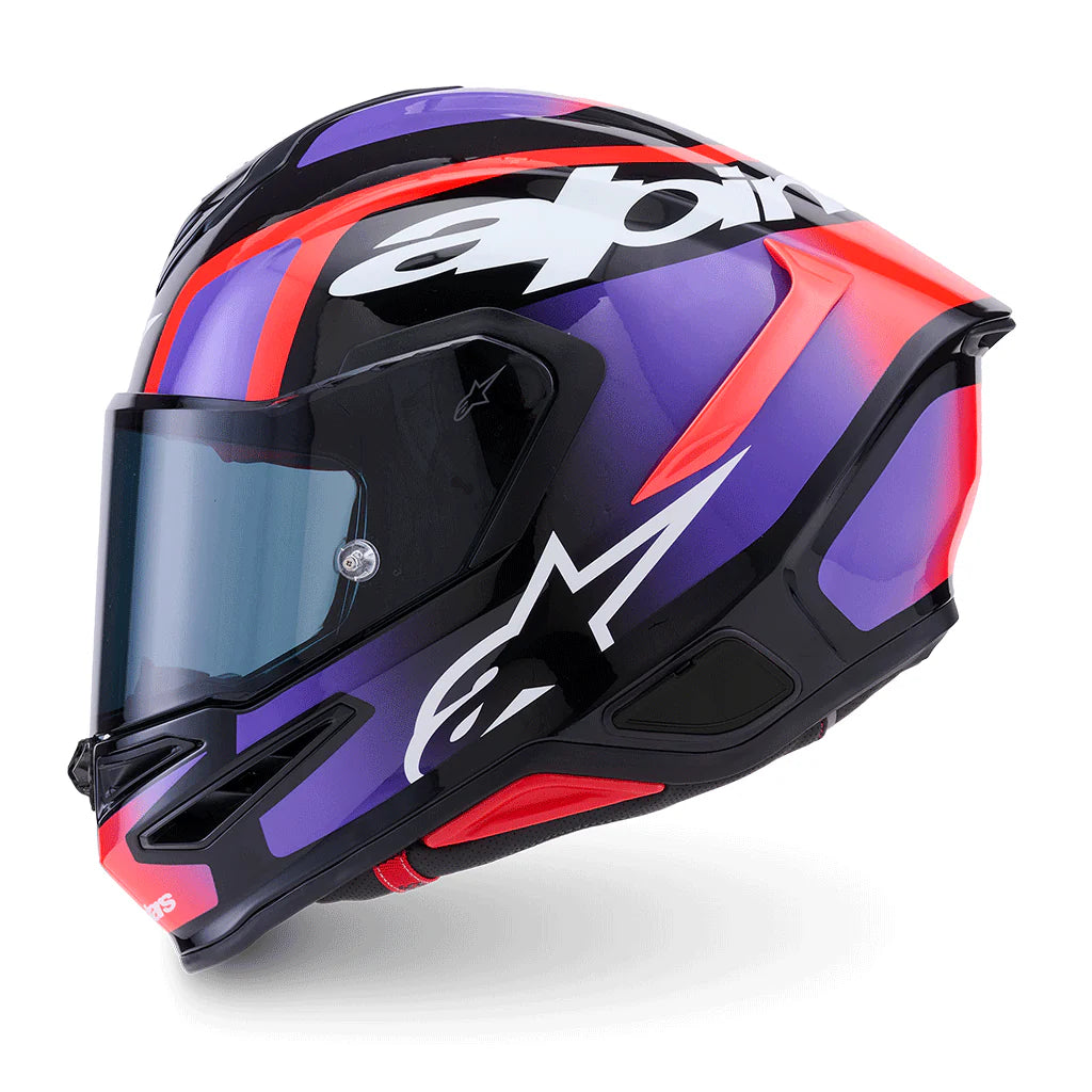 Alpinestars Supertech R7 Lumen Helmet - Black / Red / Purple
