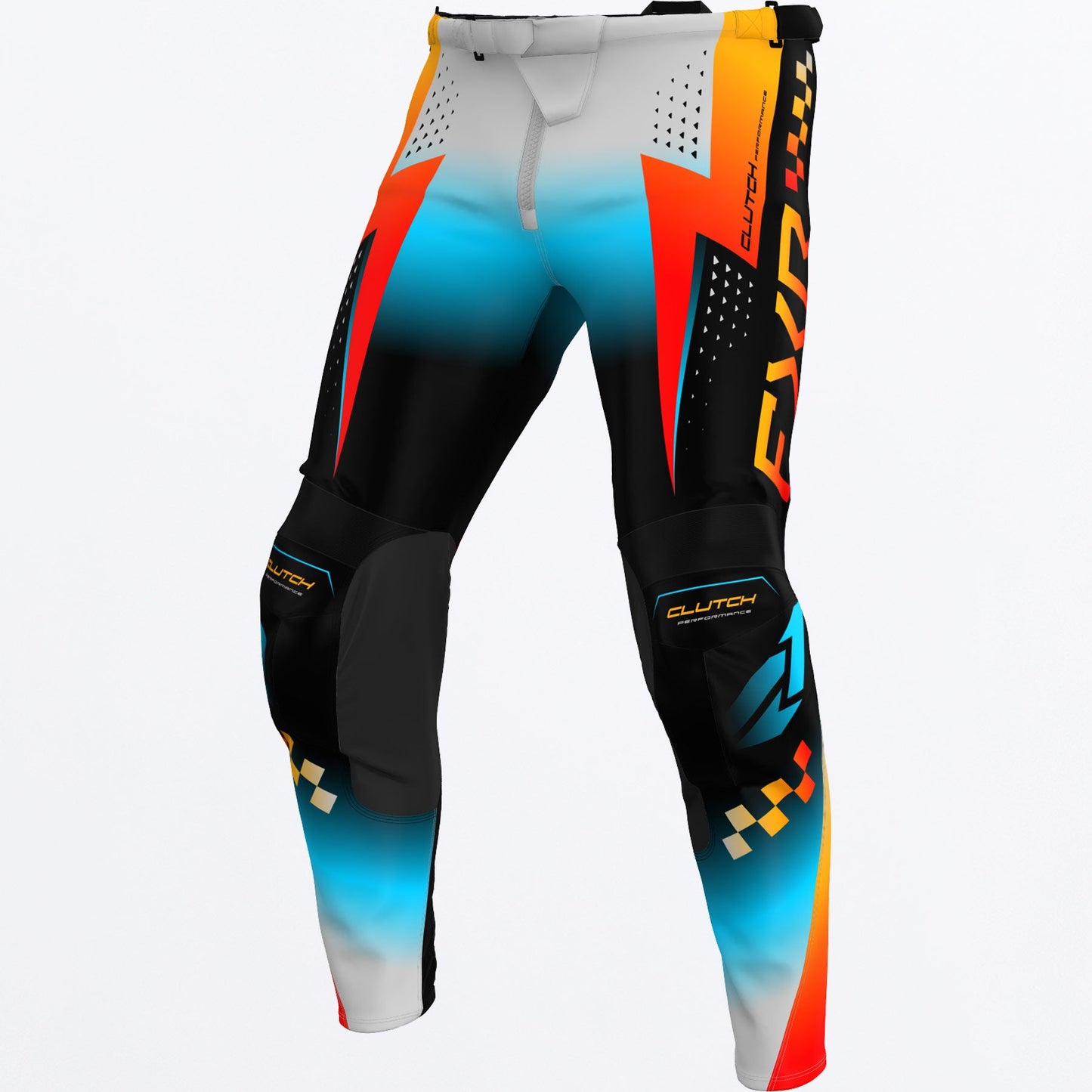FXR MX26 Clutch Pro Jersey & Pants - Grey / Blue / Orange