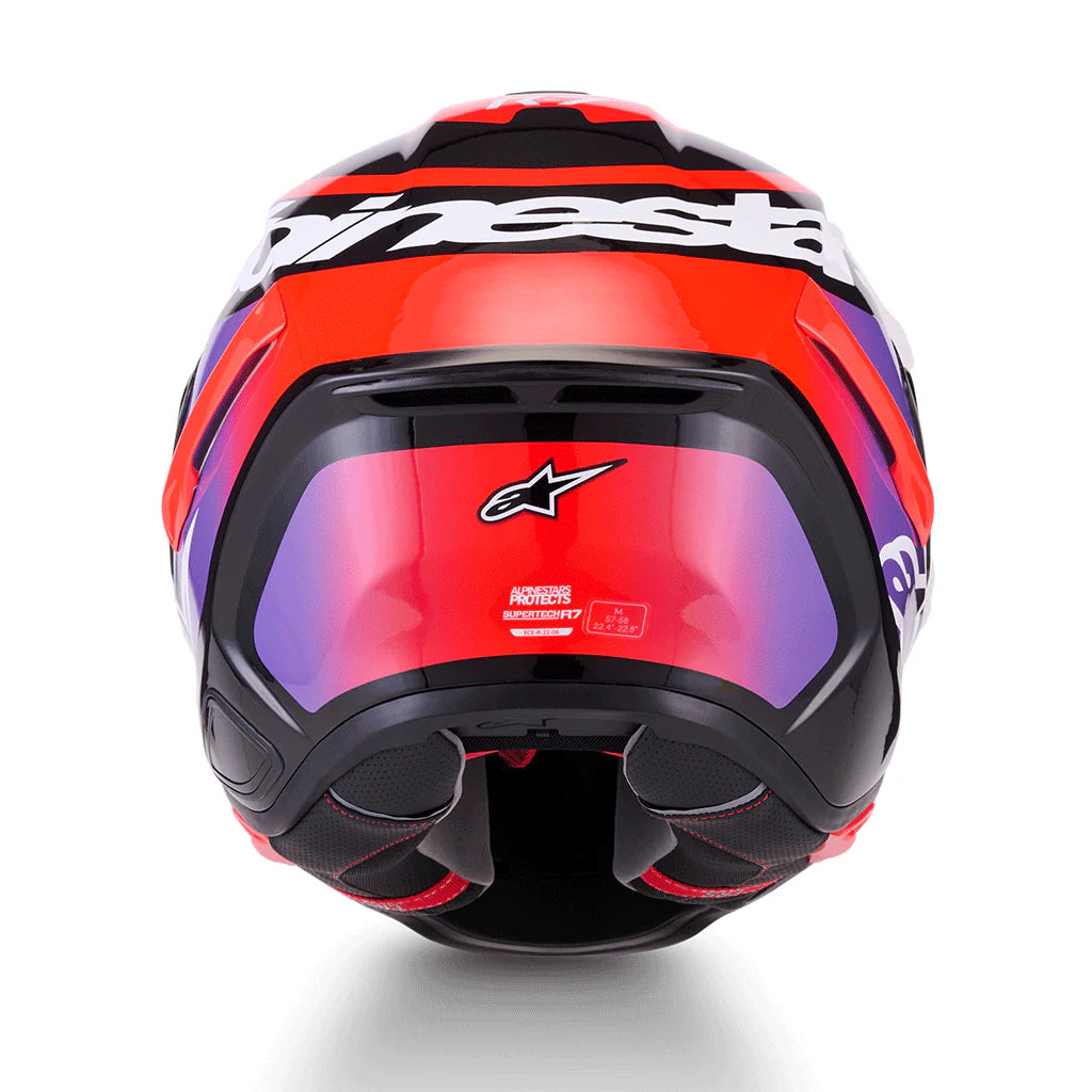 Alpinestars Supertech R7 Lumen Helmet - Black / Red / Purple