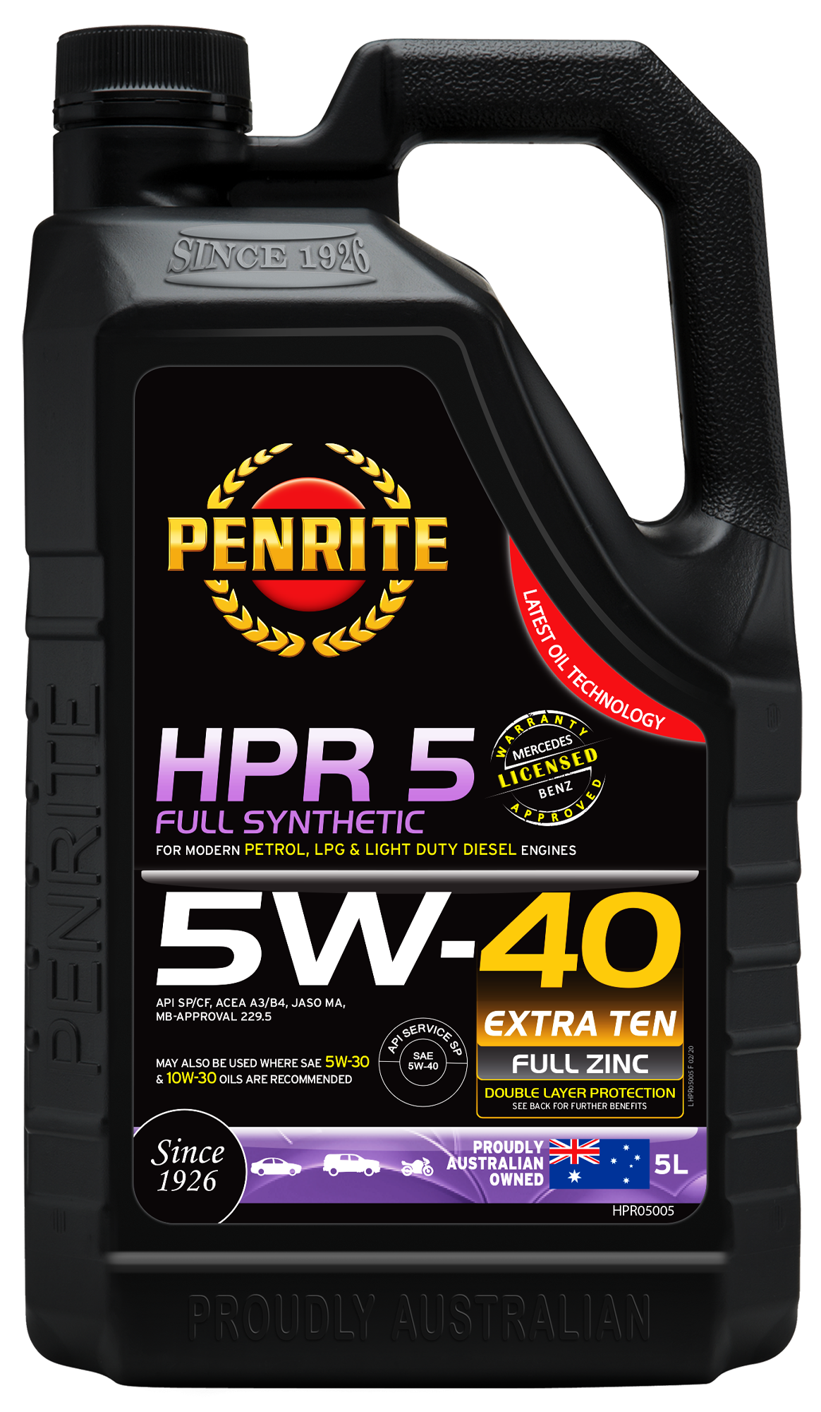 Penrite HPR 5 5W-40 Full Synthetic Engine Oil - 5L