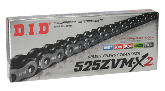 D.I.D Drive Chain 525ZVM-X2 122L ZB Super Street X-Ring