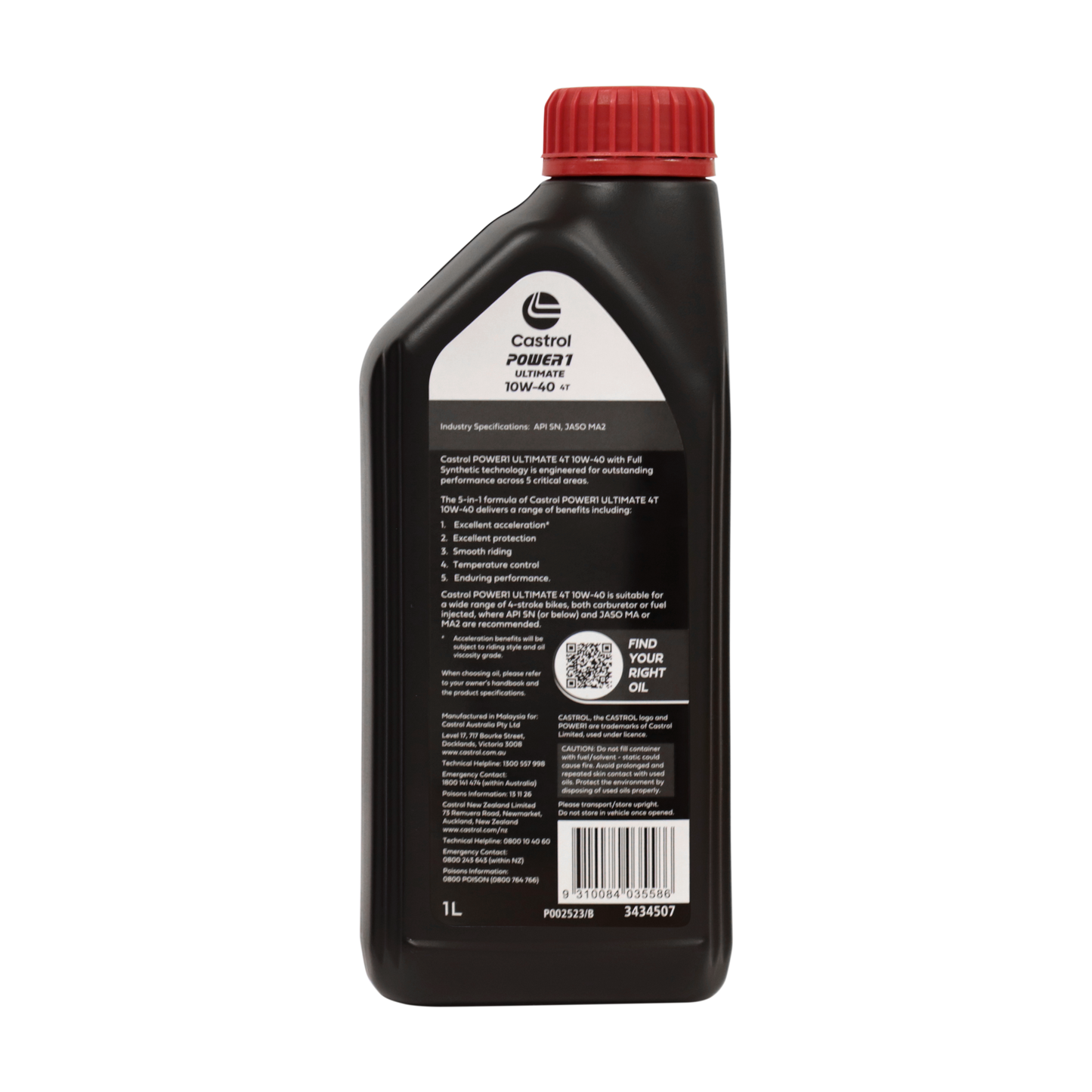 Castrol POWER1 Ultimate 4T 10W-40 - 1L