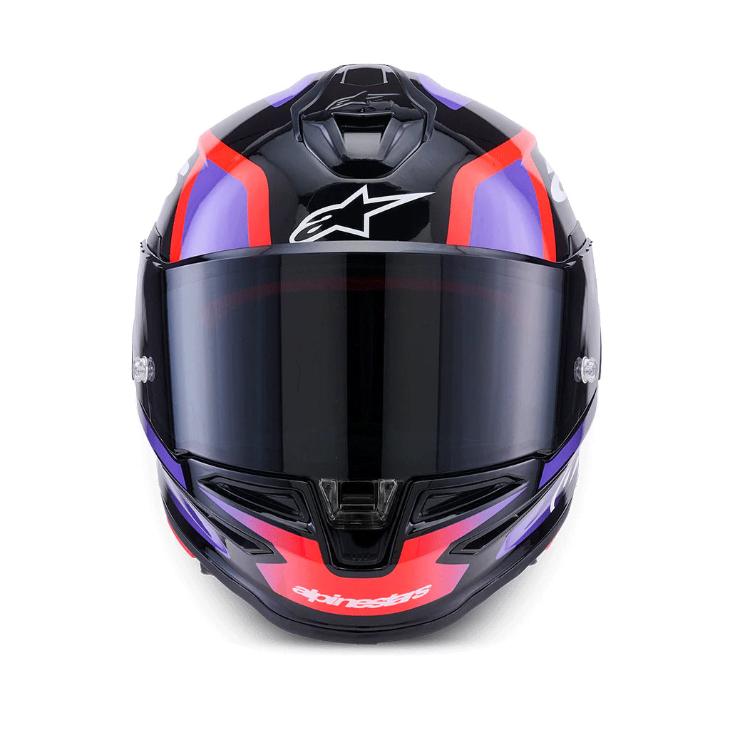 Alpinestars Supertech R7 Lumen Helmet - Black / Red / Purple
