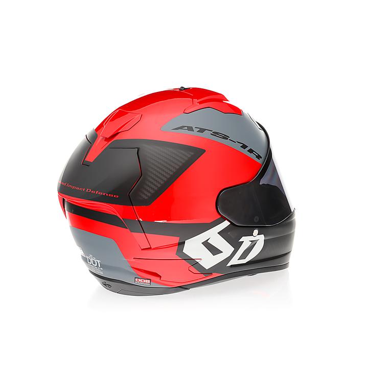 6D ATS-1R Wyman Helmet - Red / Black