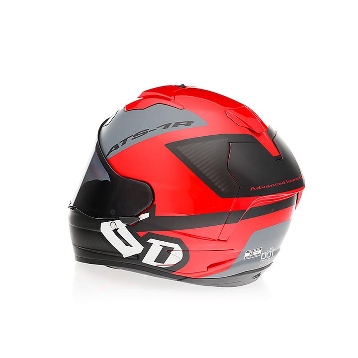 6D ATS-1R Wyman Helmet - Red / Black