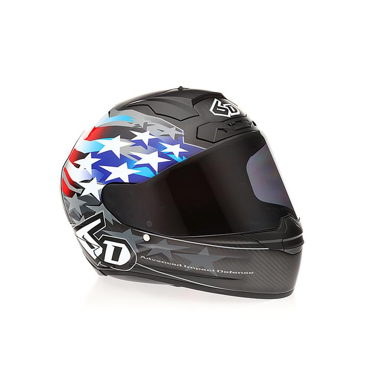 6D Ats-1R Helmet Super Patriot Rwb