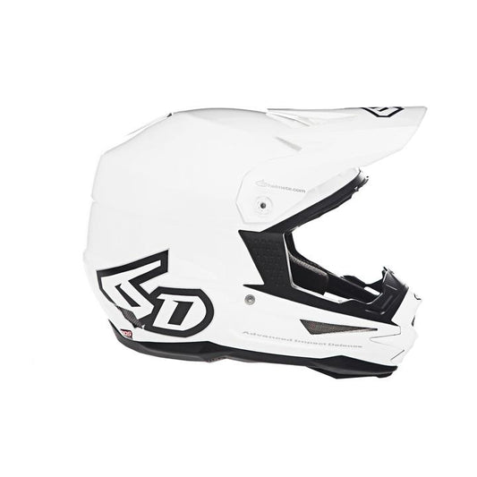 6D Atb-1 Solid Helmet White