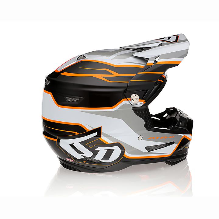 6D Atr-2 Helmet Phase White Orange