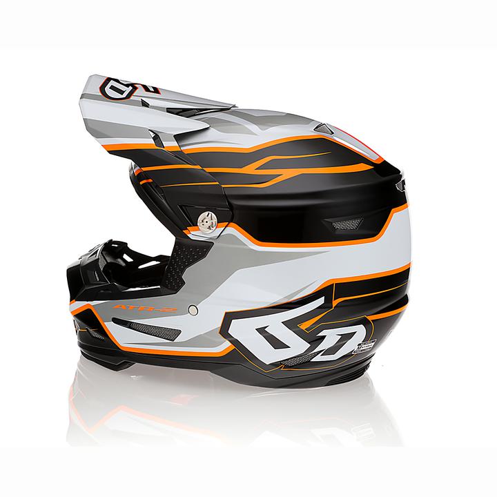 6D Atr-2 Helmet Phase White Orange