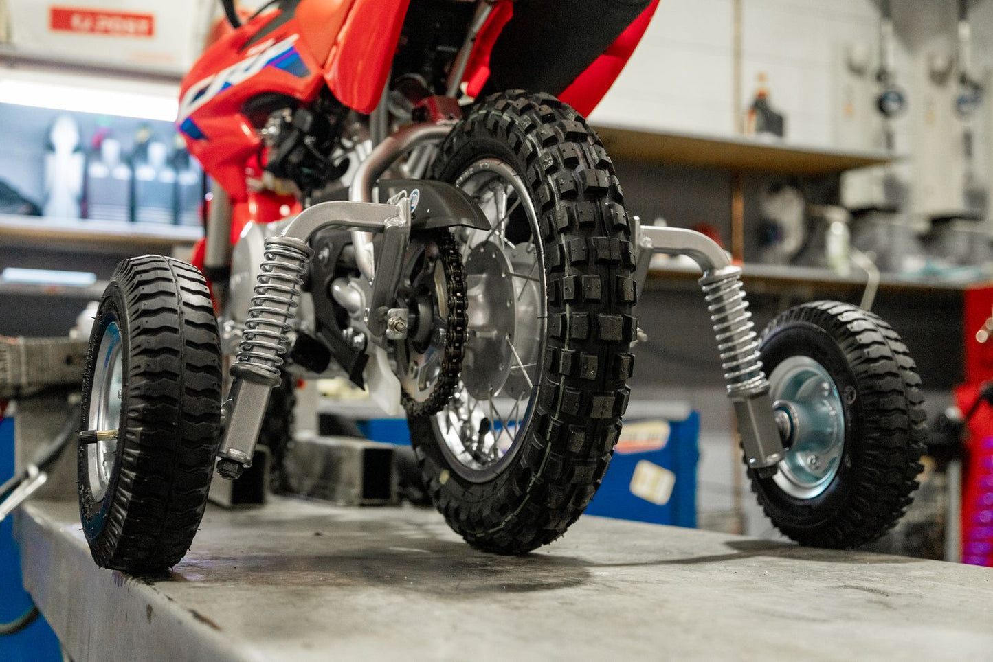 Mini Moto Rear Mount Training Wheels With Suspension Fits TTR50/CRF50/DR-Z