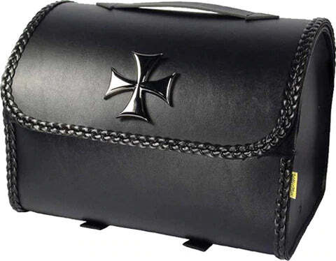 Willie T518 Maltese Motorcycle Travel Trunk Bag - Synthetic Black