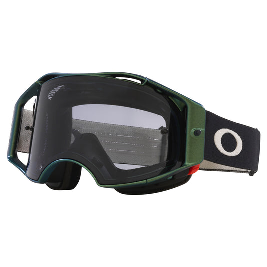 Oakley Airbrake MTB Goggles - Black Green Colourshift / Light Grey