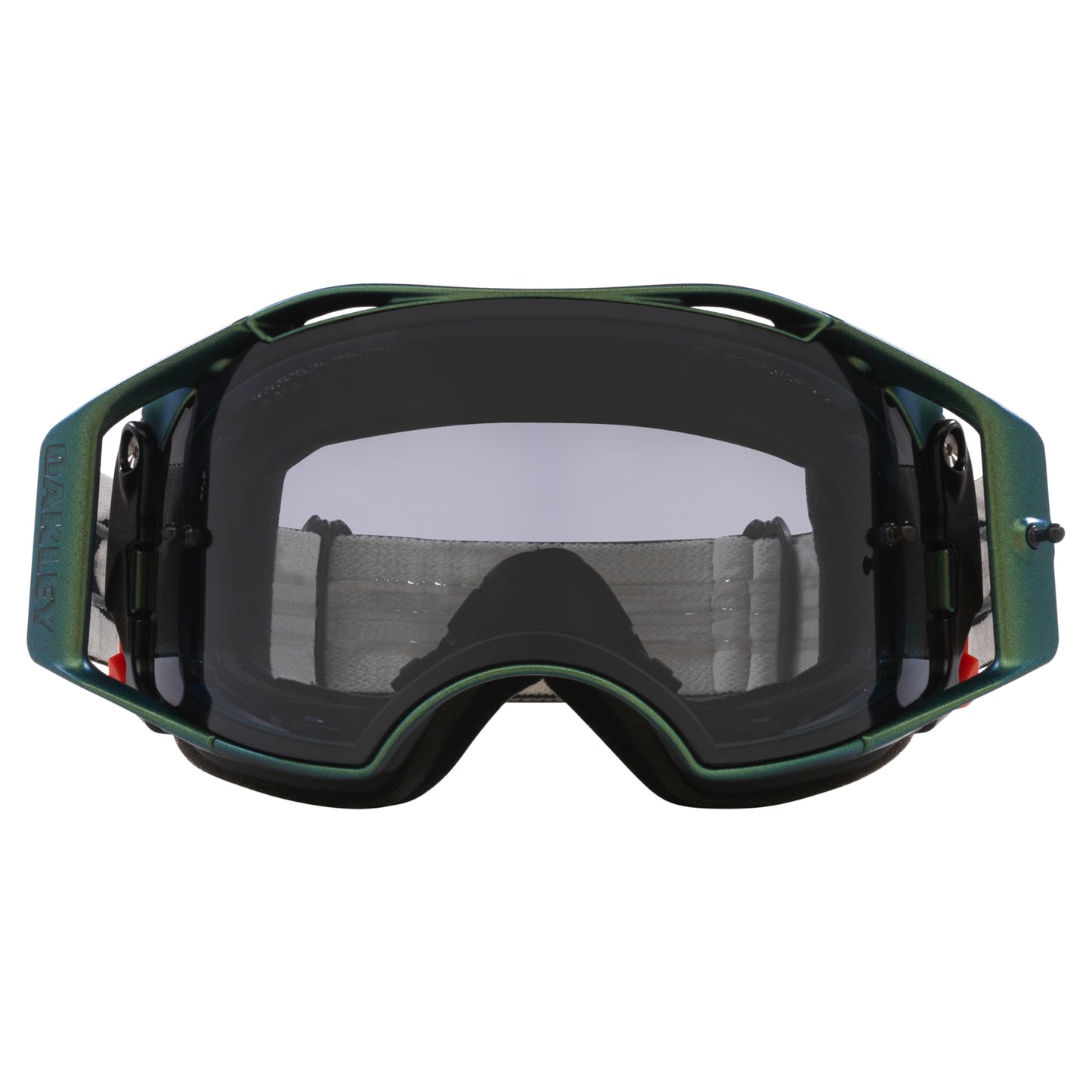 Oakley Airbrake MTB Goggles - Black Green Colourshift / Light Grey
