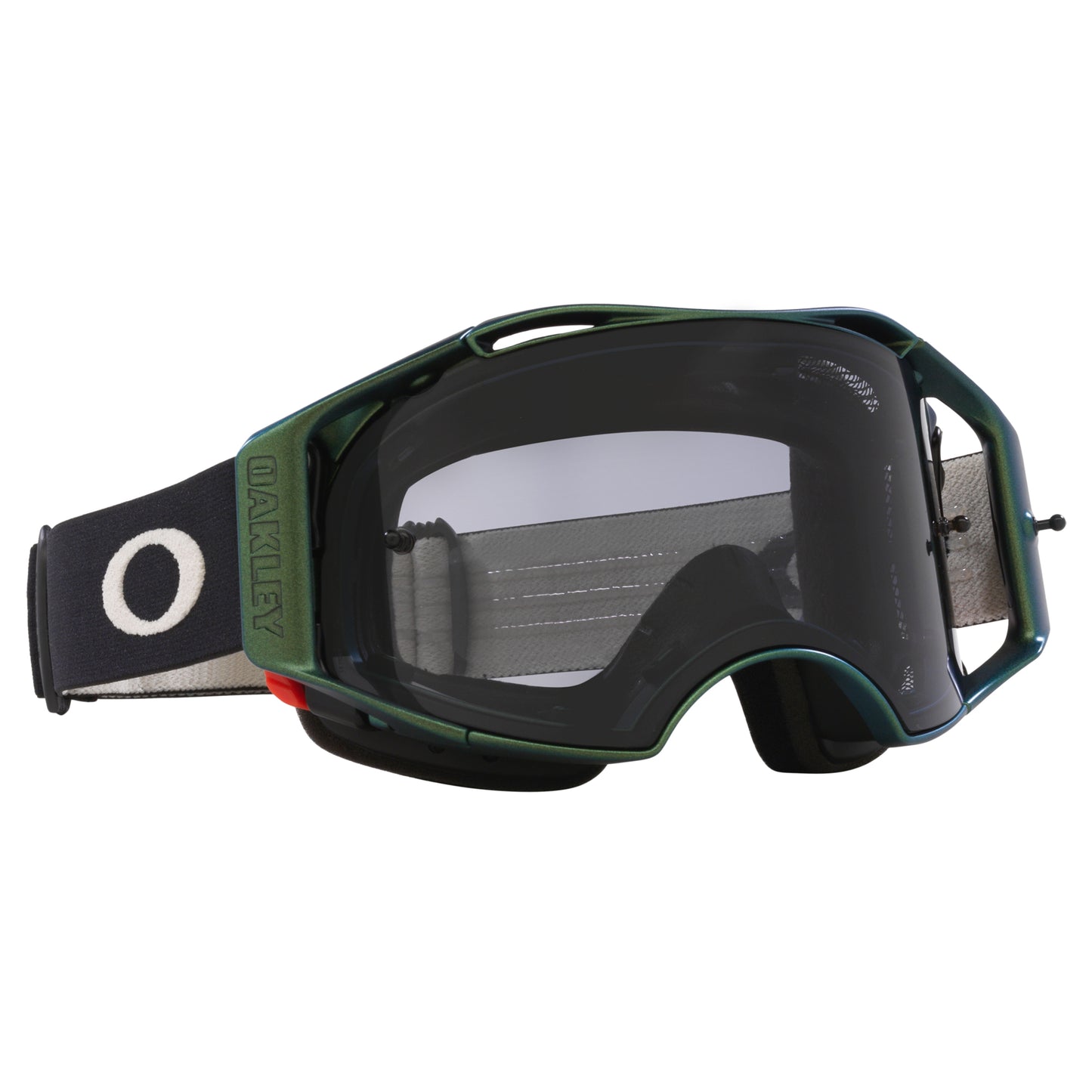 Oakley Airbrake MTB Goggles - Black Green Colourshift / Light Grey