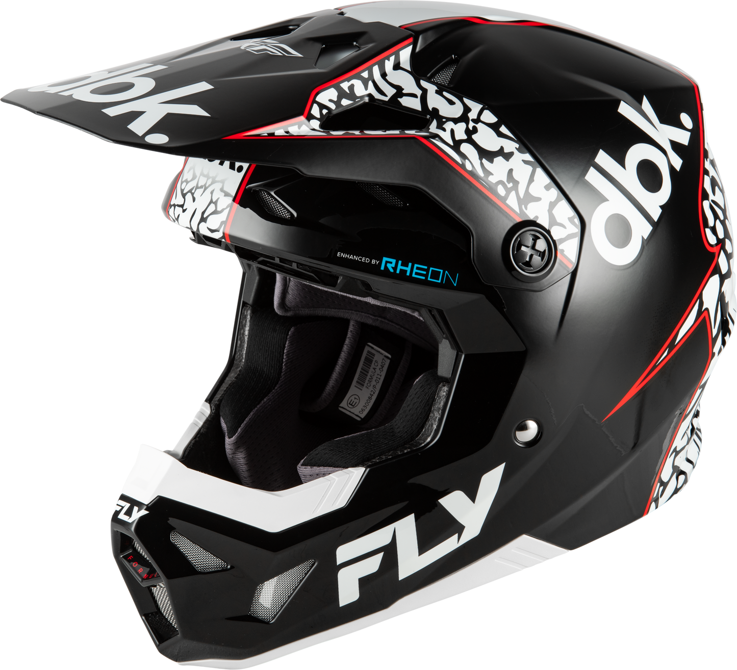 Fly Youth Large Formula CP DBK Helmet - Black / White / Red
