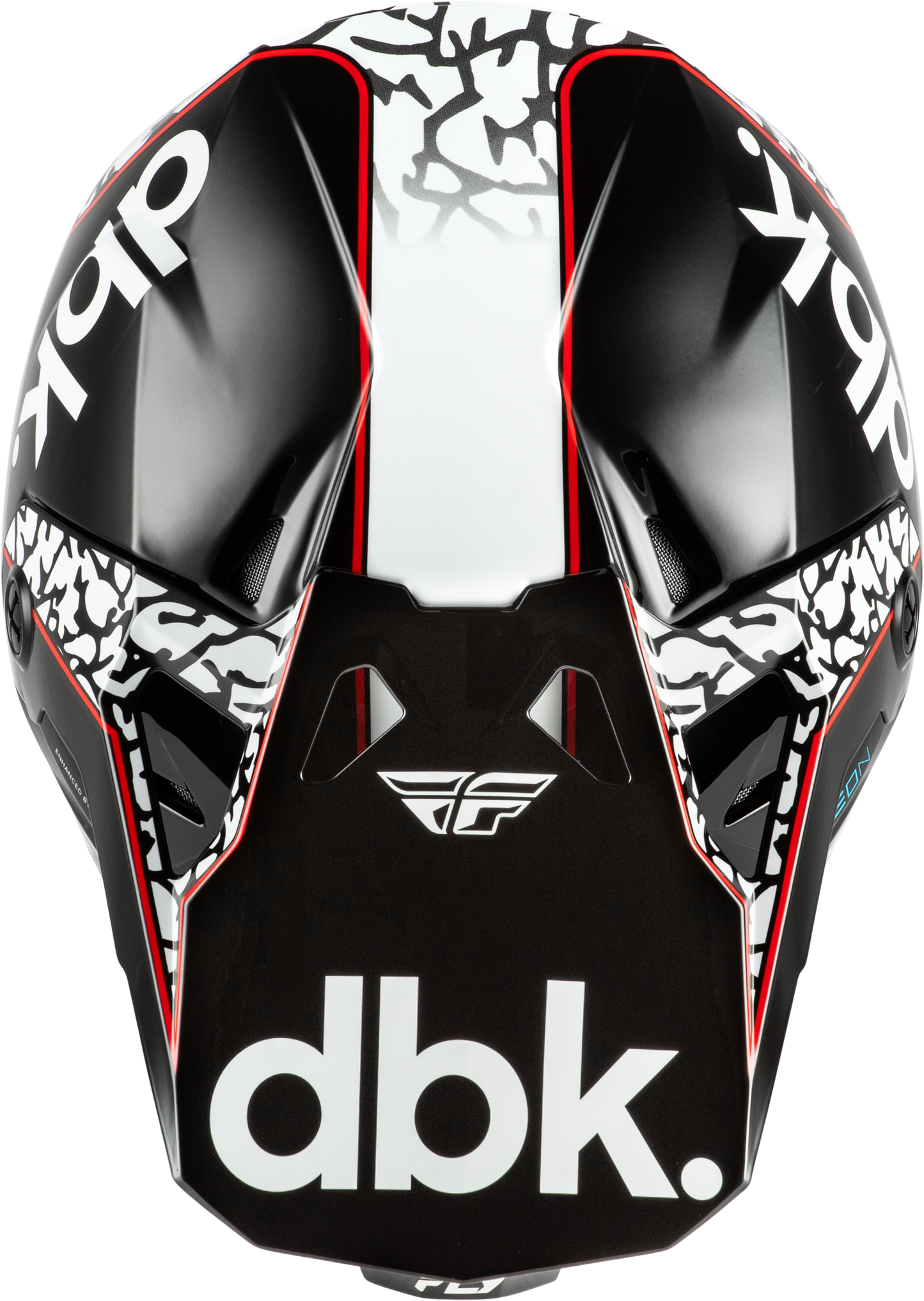 Fly Youth Large Formula CP DBK Helmet - Black / White / Red
