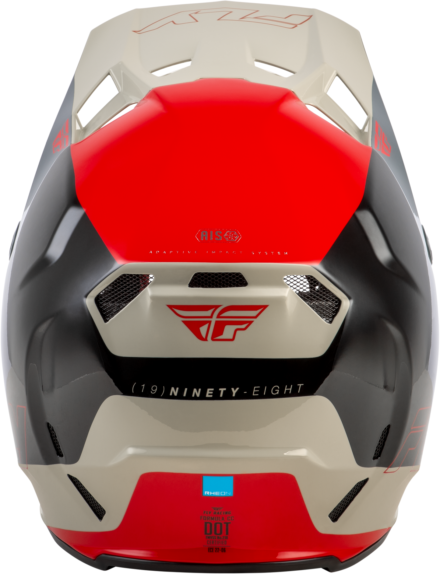 Fly Youth Large Formula CC Glide Helmet - Black / Red / Grey