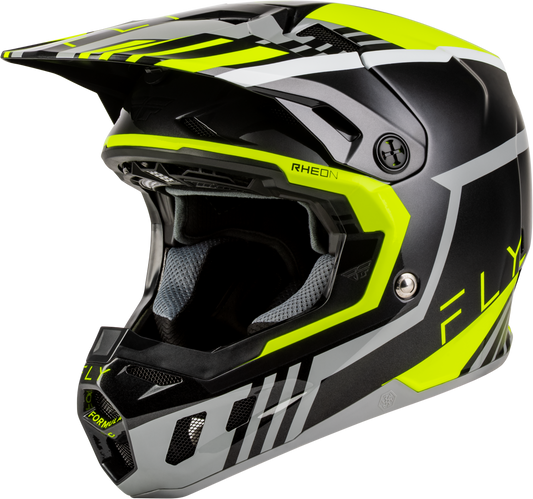 Fly Youth L Formula CC Helmet Strike -  Grey / Black / Hi-Vis