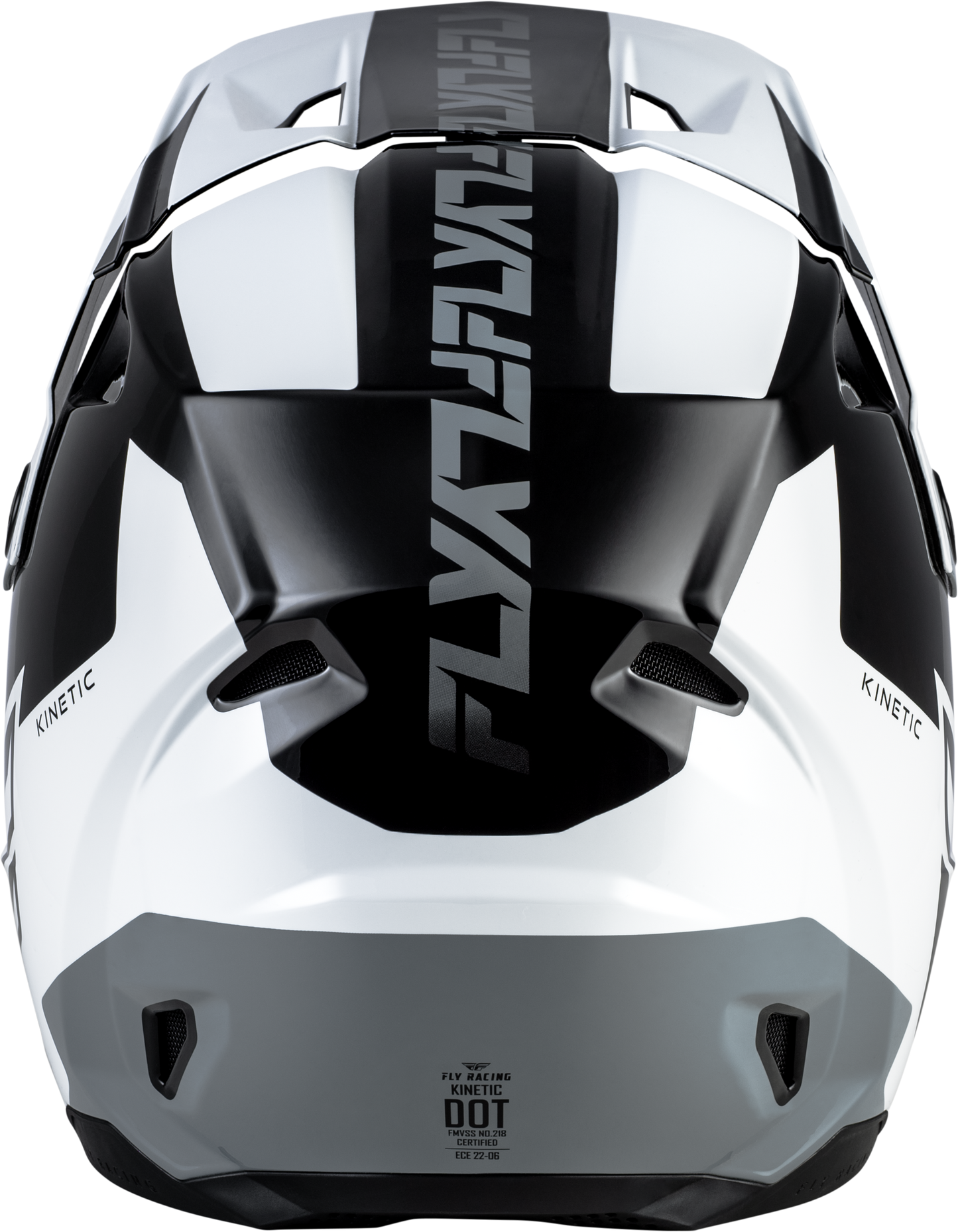 Fly Kinetic Crest Helmet - Black / White / Grey