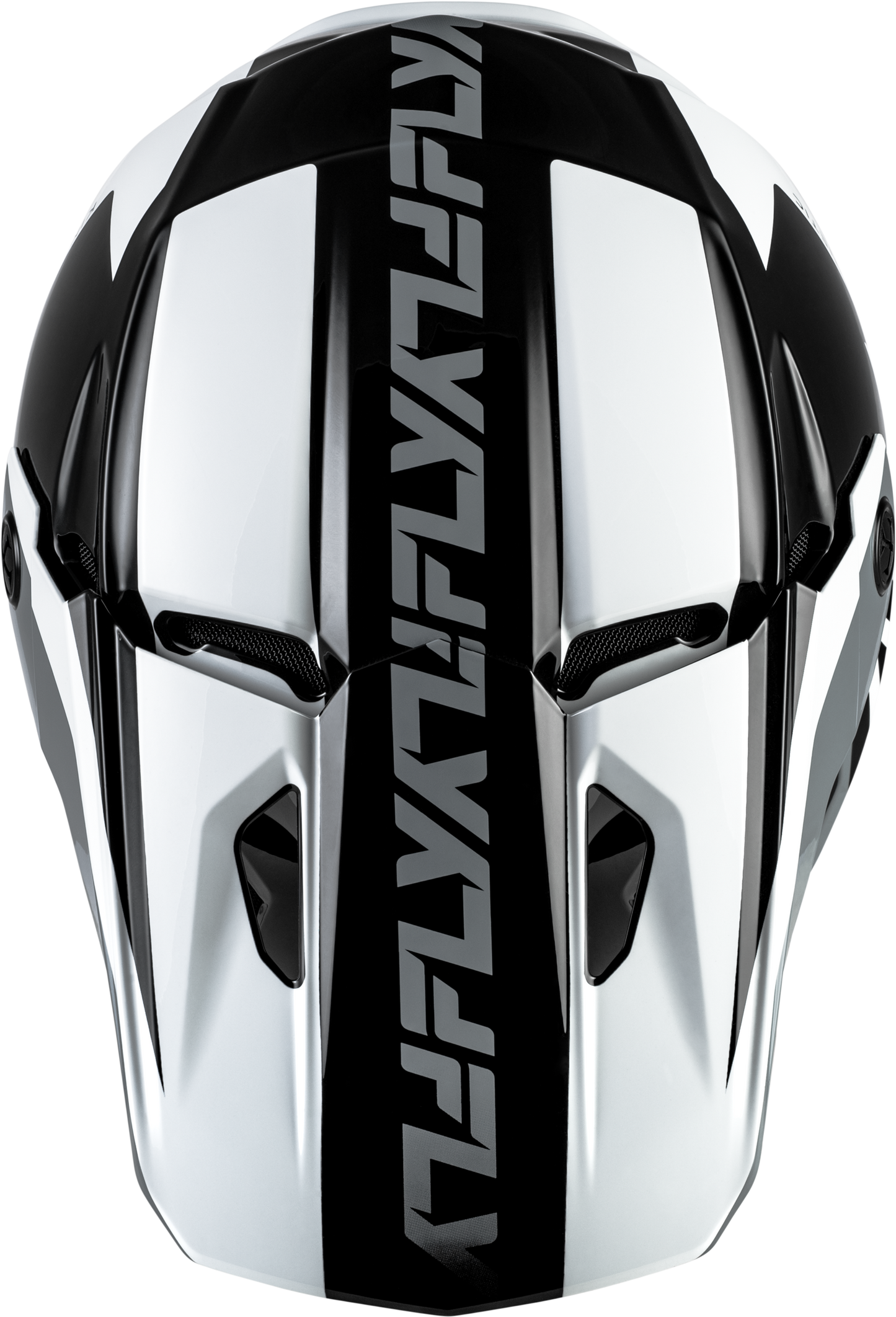 Fly Kinetic Crest Helmet - Black / White / Grey