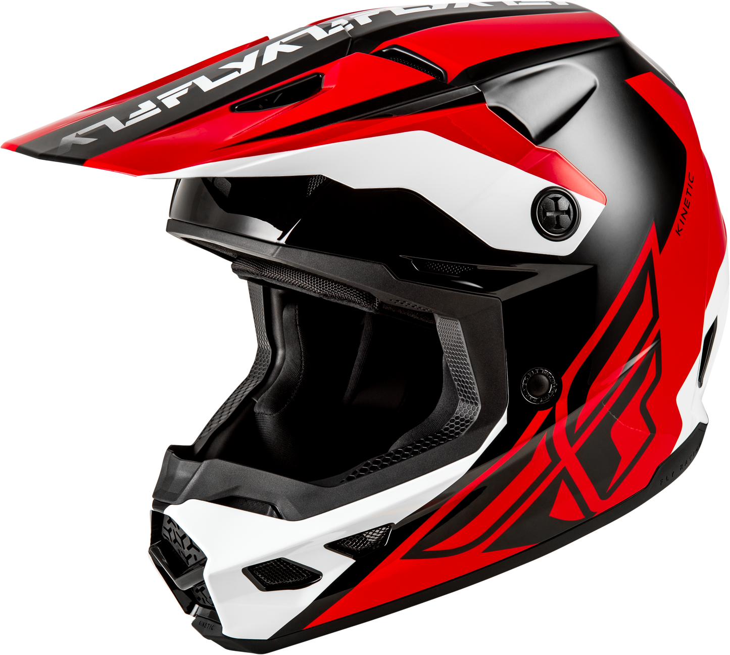 Fly Kinetic Crest Helmet - Red / Black / White