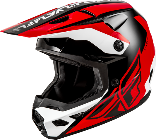 Fly Kinetic Crest Helmet - Red / Black / White