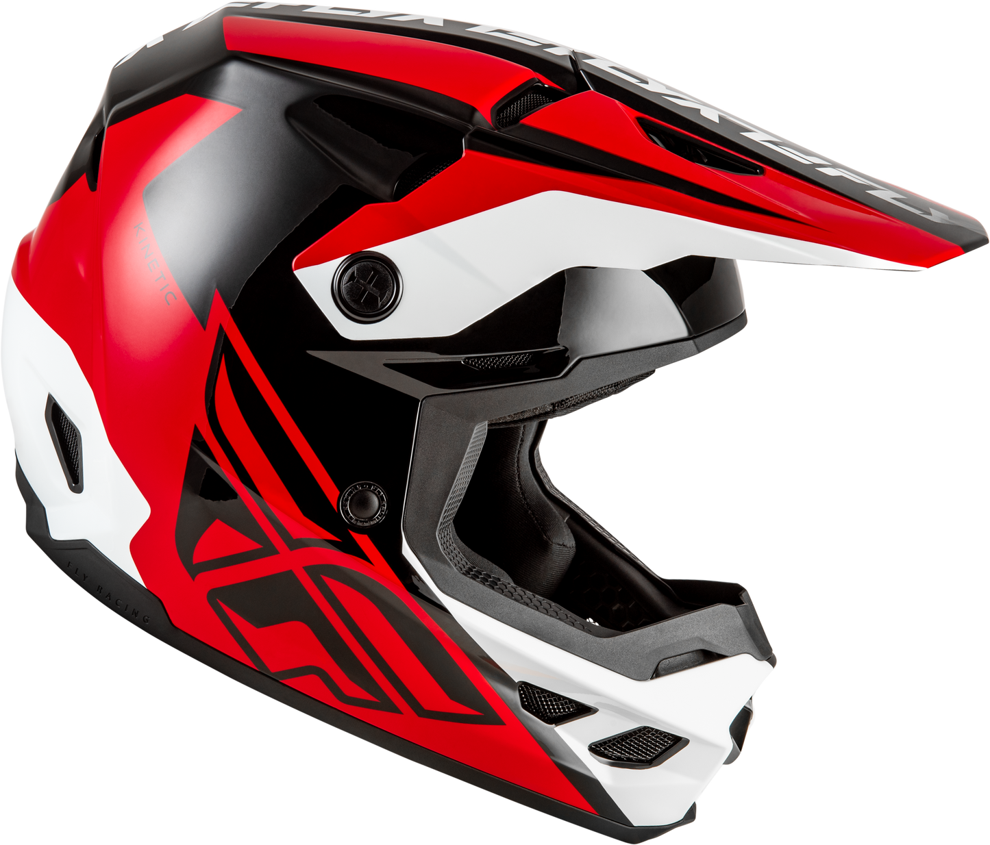 Fly Kinetic Crest Helmet - Red / Black / White