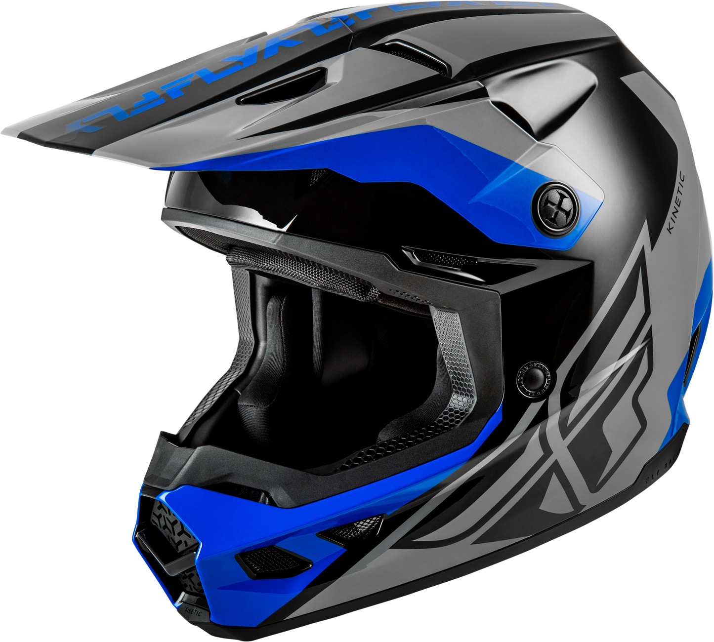 Fly Kinetic Crest Helmet - Grey / Blue