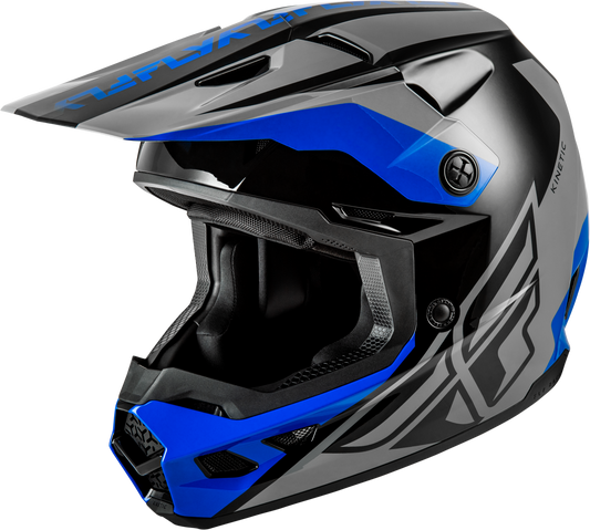 Fly Kinetic Crest Helmet - Grey / Blue