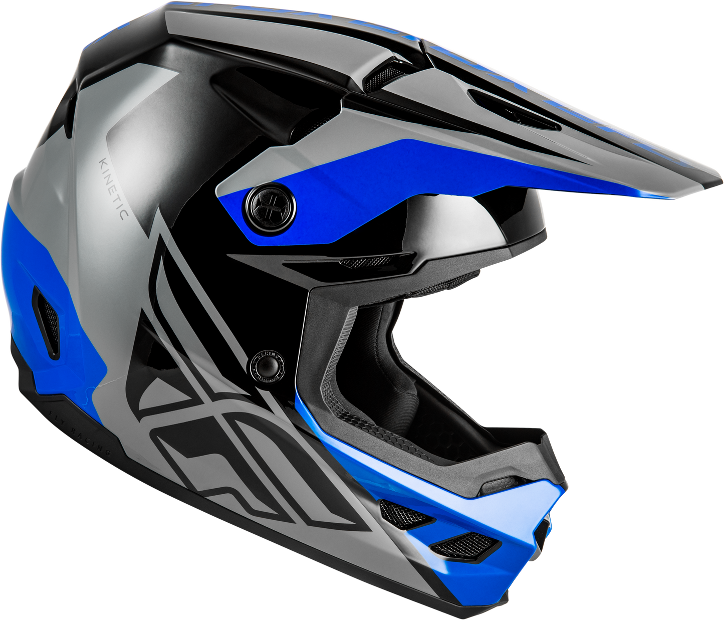 Fly Kinetic Crest Helmet - Grey / Blue