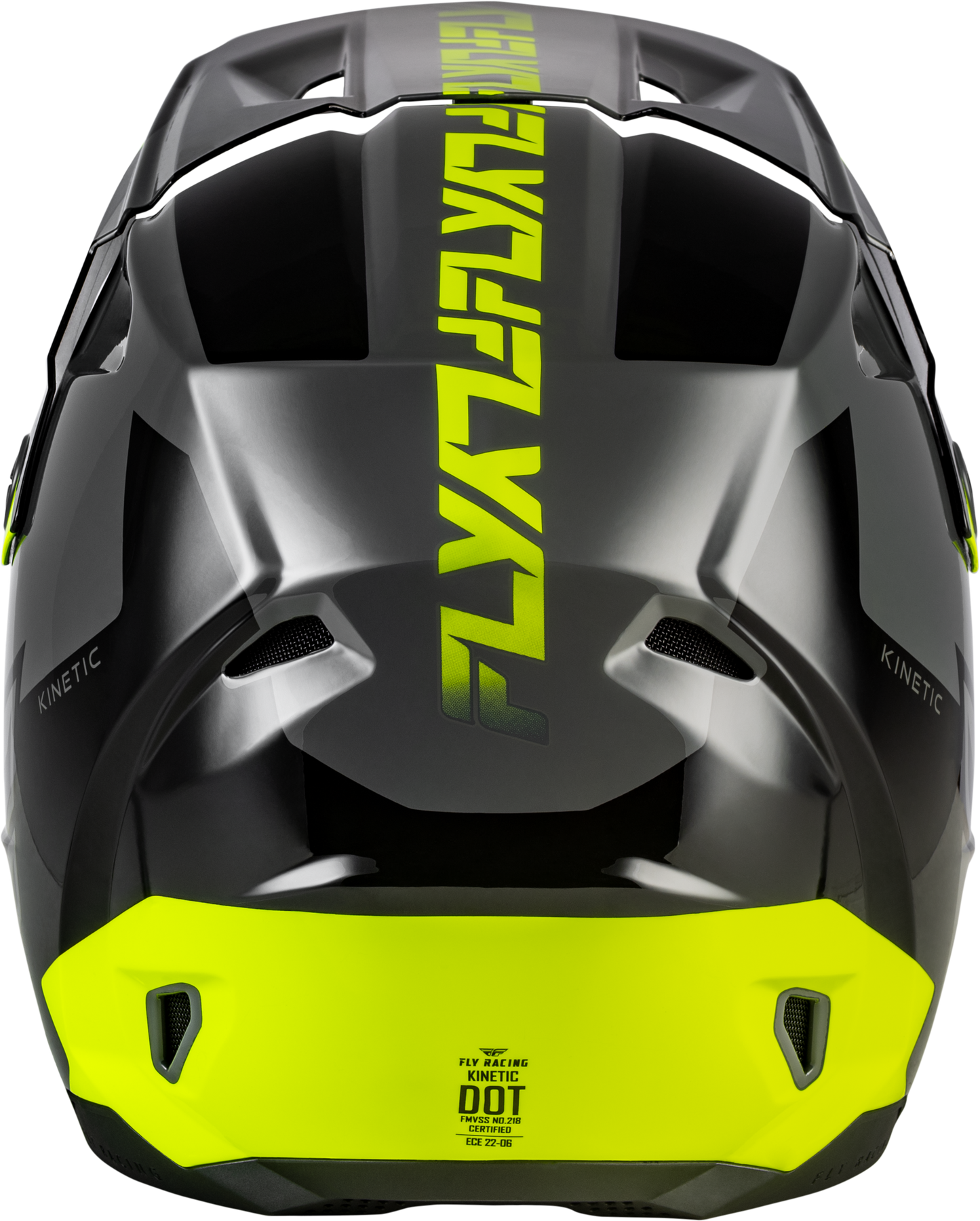 Fly Kinetic Crest Helmet - Grey / Black / Hi-Vis