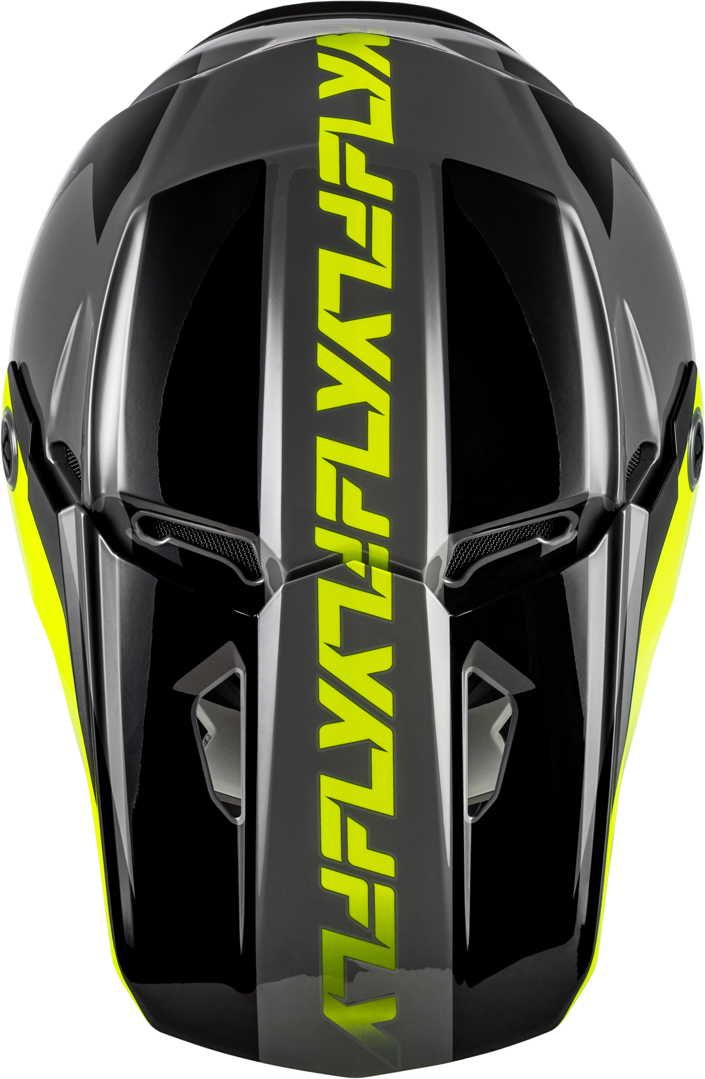 Fly Kinetic Crest Helmet - Grey / Black / Hi-Vis