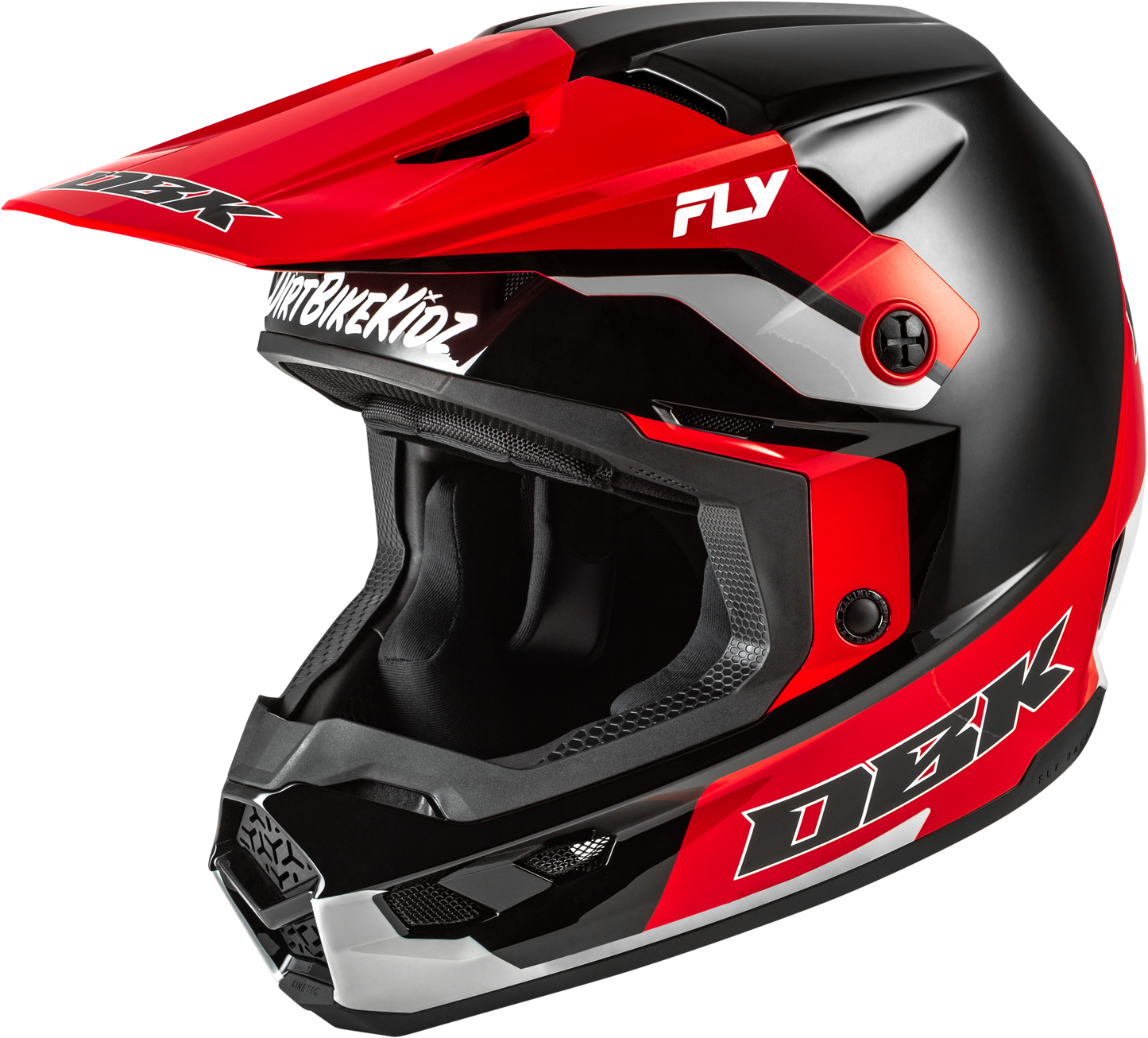Fly Kinetic DBK Helmet - Black / Red / Grey