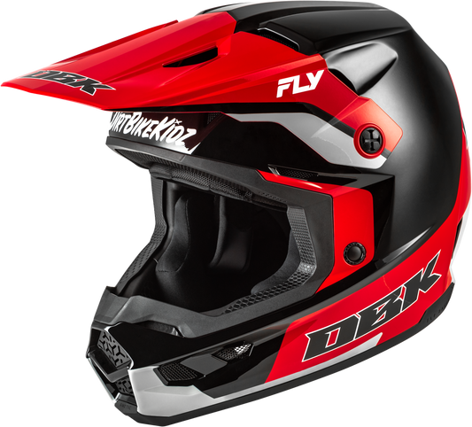 Fly Kinetic DBK Helmet - Black / Red / Grey