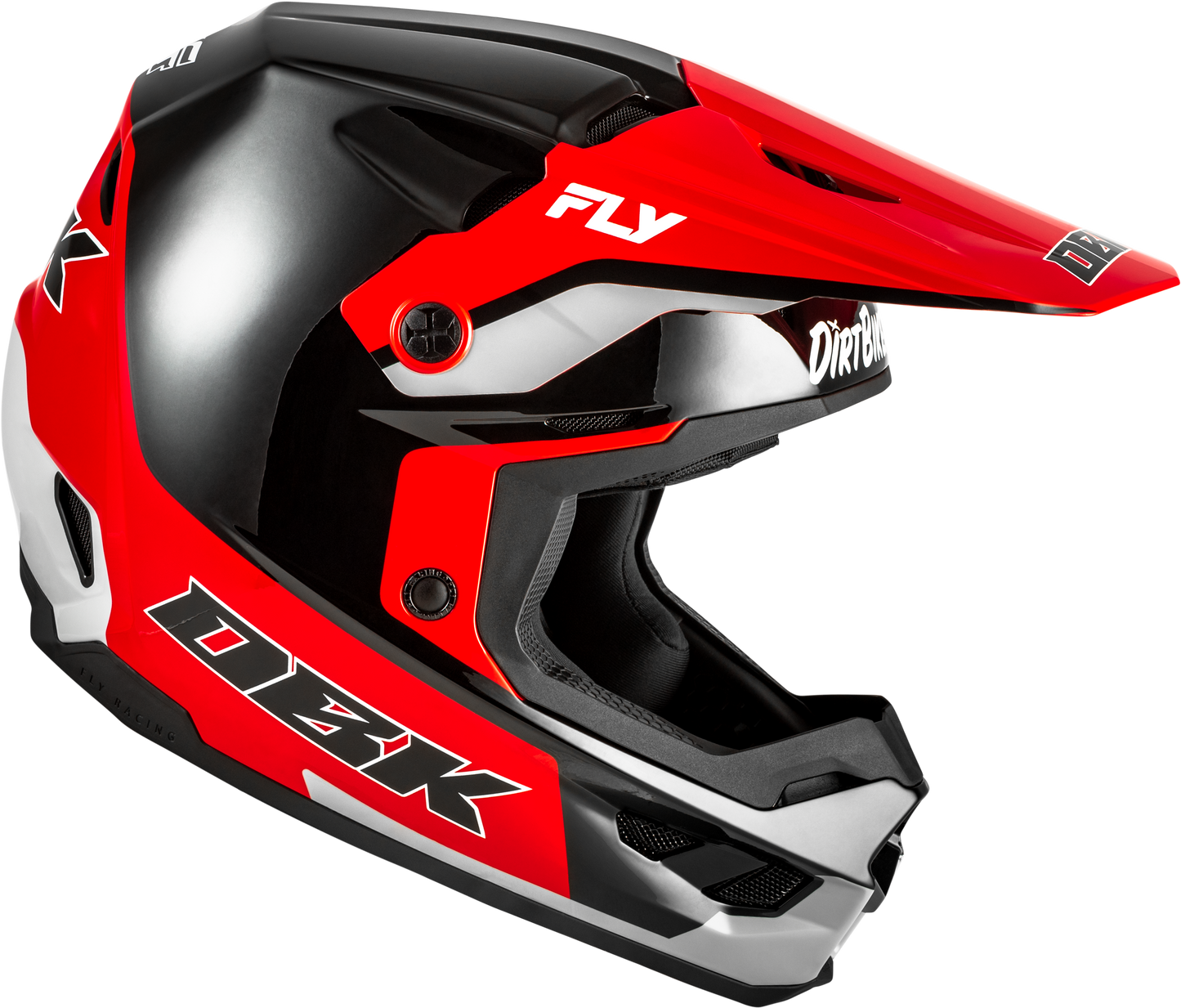 Fly Kinetic DBK Helmet - Black / Red / Grey