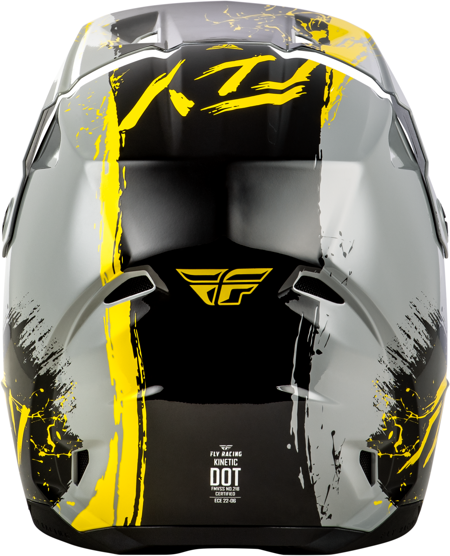 Fly Youth Kinetic Drip Helmet - Grey / Black / Yellow