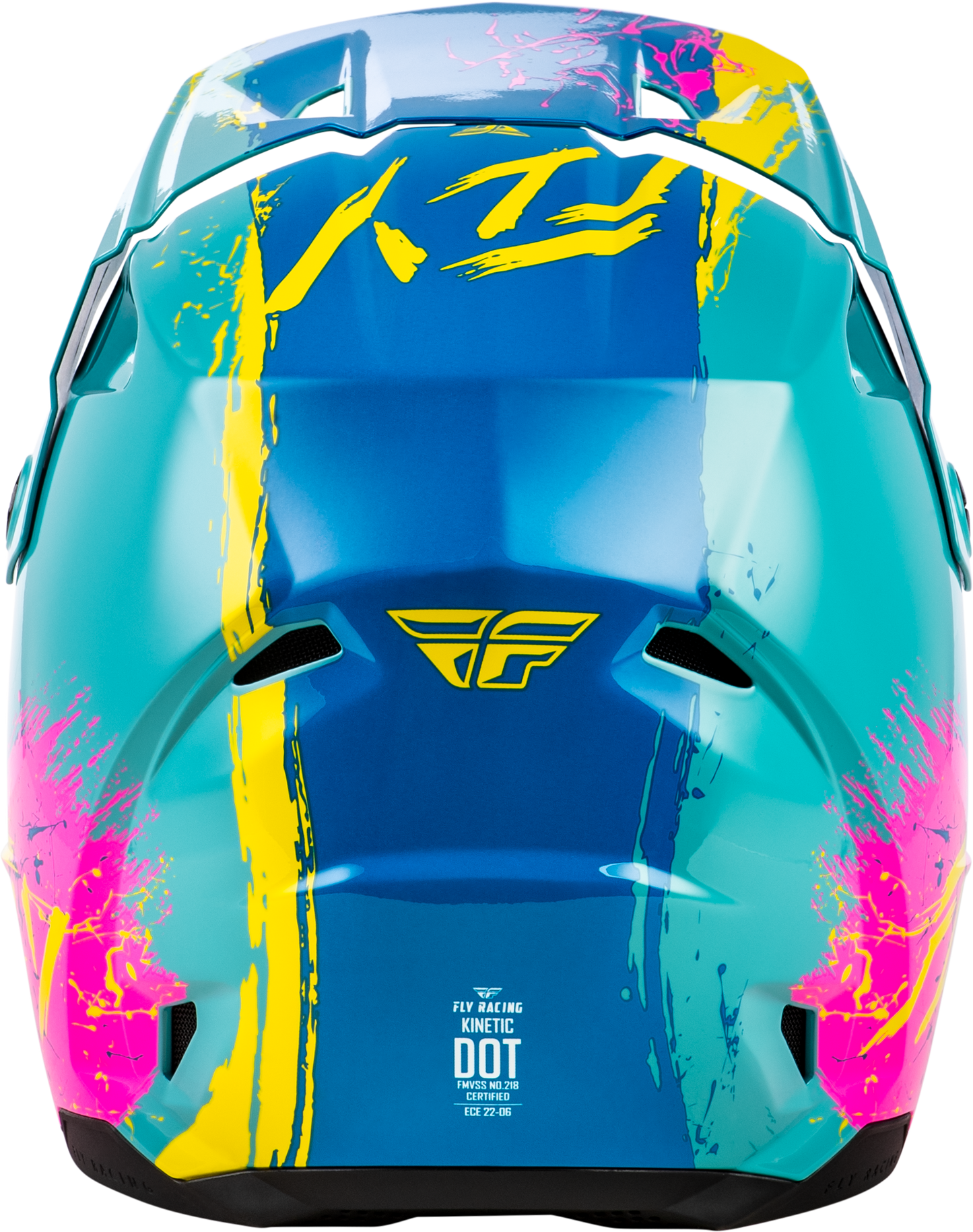 Fly Youth Kinetic Drip Helmet - Blue / Pink / Yellow