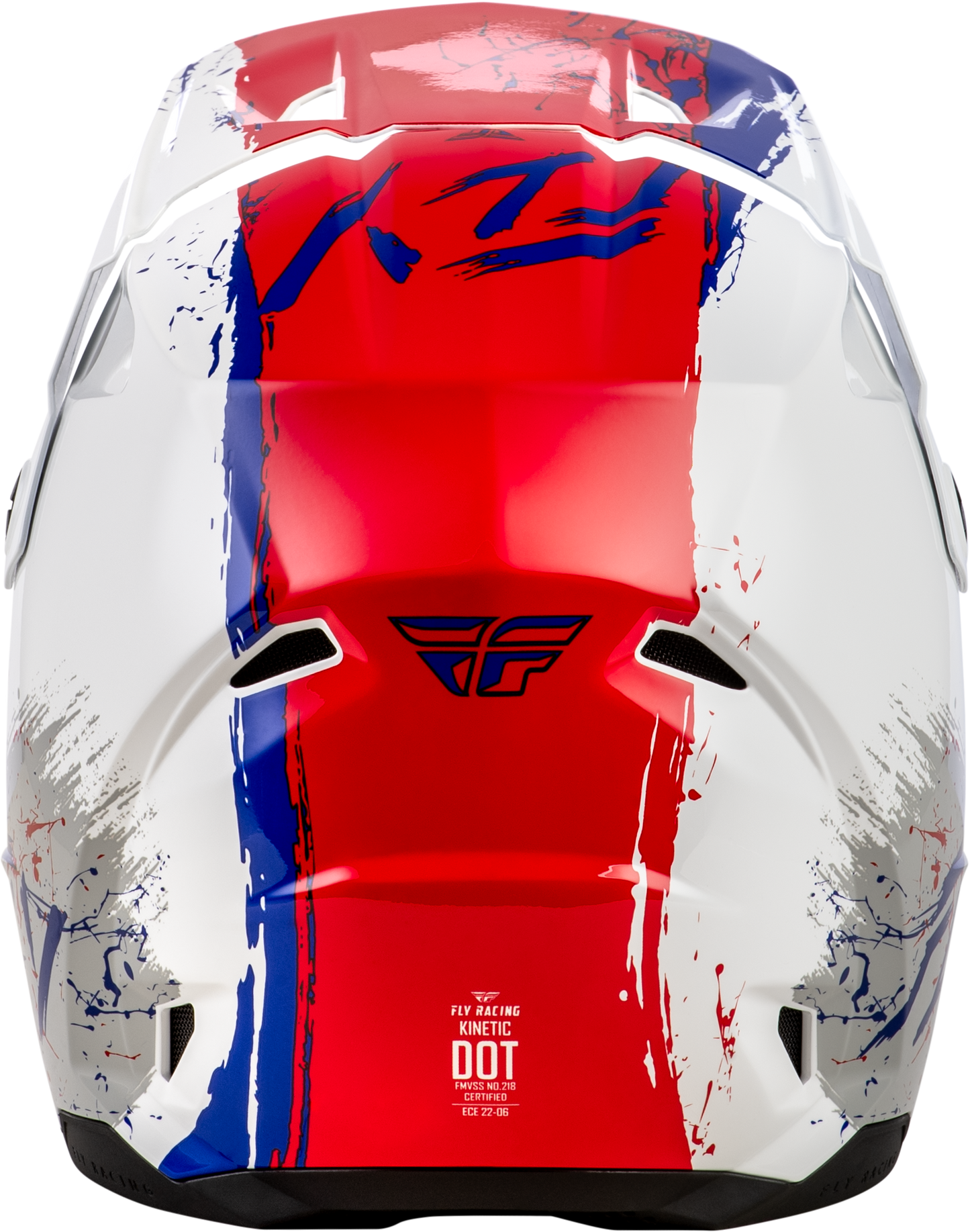 Fly Youth Kinetic Drip Helmet - Red / White / Blue