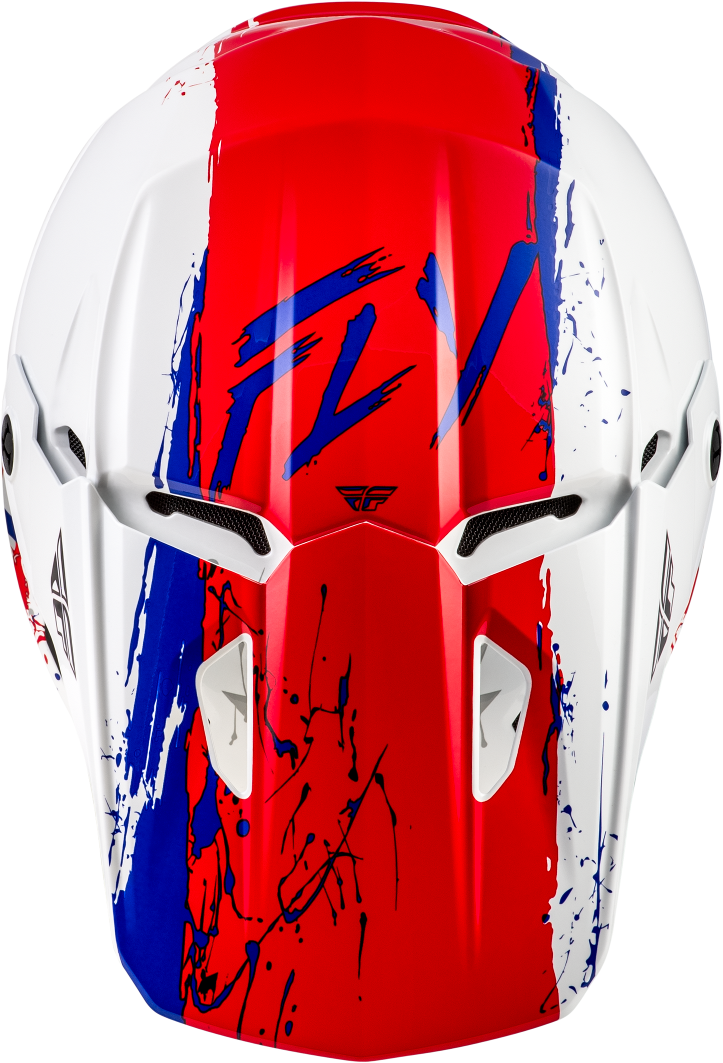 Fly Youth Kinetic Drip Helmet - Red / White / Blue