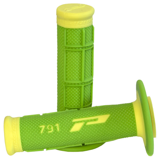 Progrip Dual Density 791 Half Waffle Grips - Yellow/Green