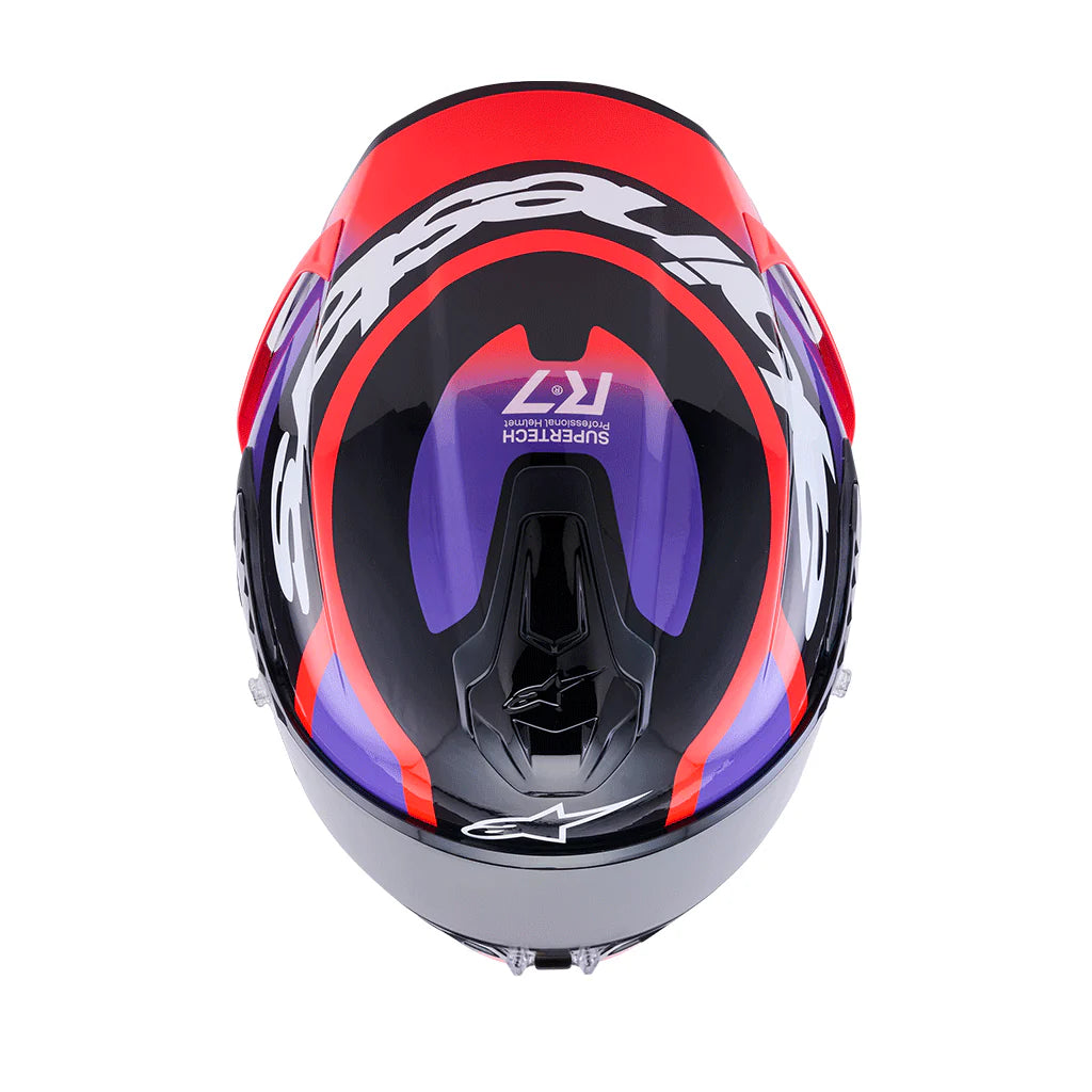 Alpinestars Supertech R7 Lumen Helmet - Black / Red / Purple