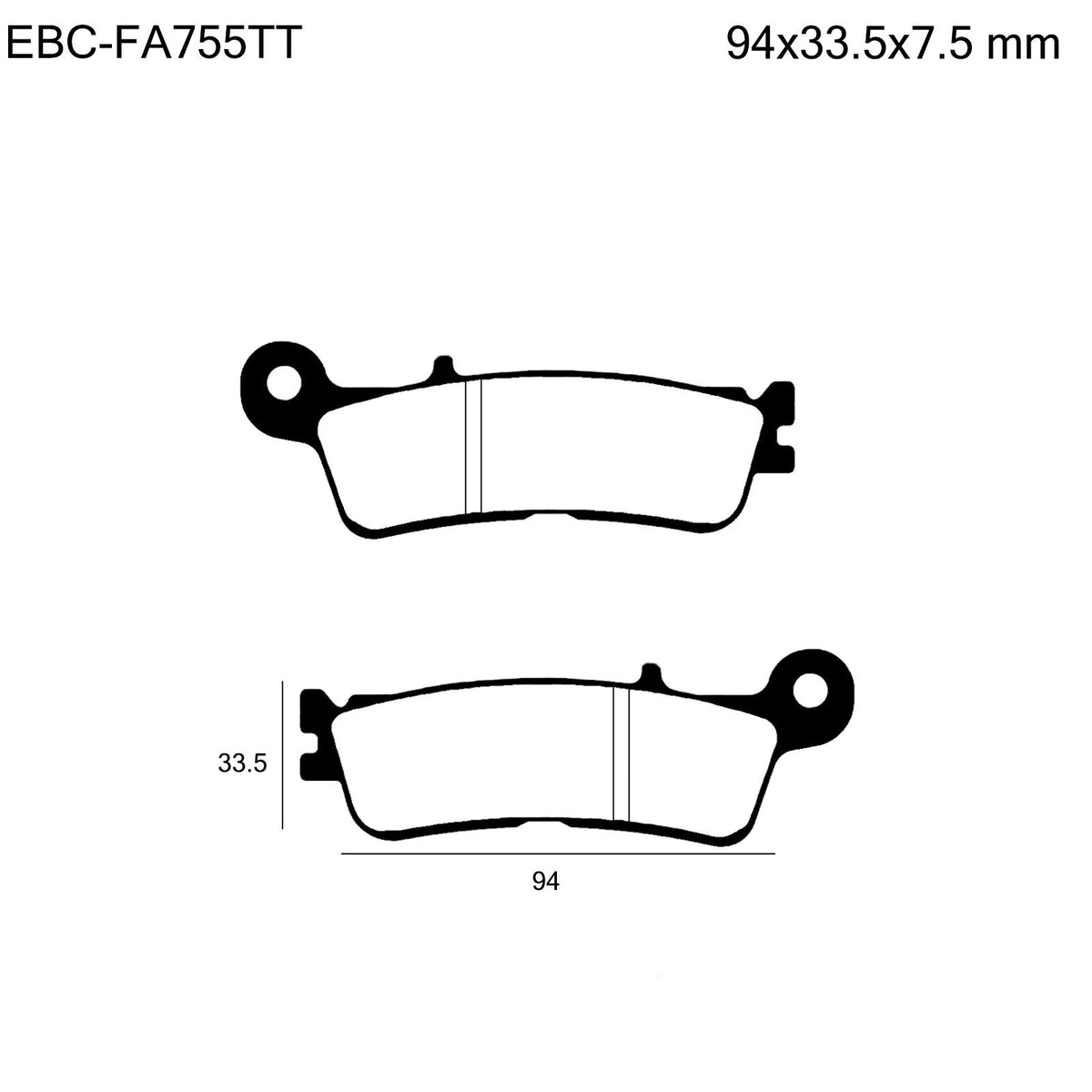 EBC Carbon TT Disc Pad Set - FA755TT