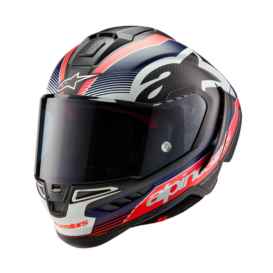 Alpinestars Supertech R10 Helmet - Team Carbon Red / Yellow / Blue