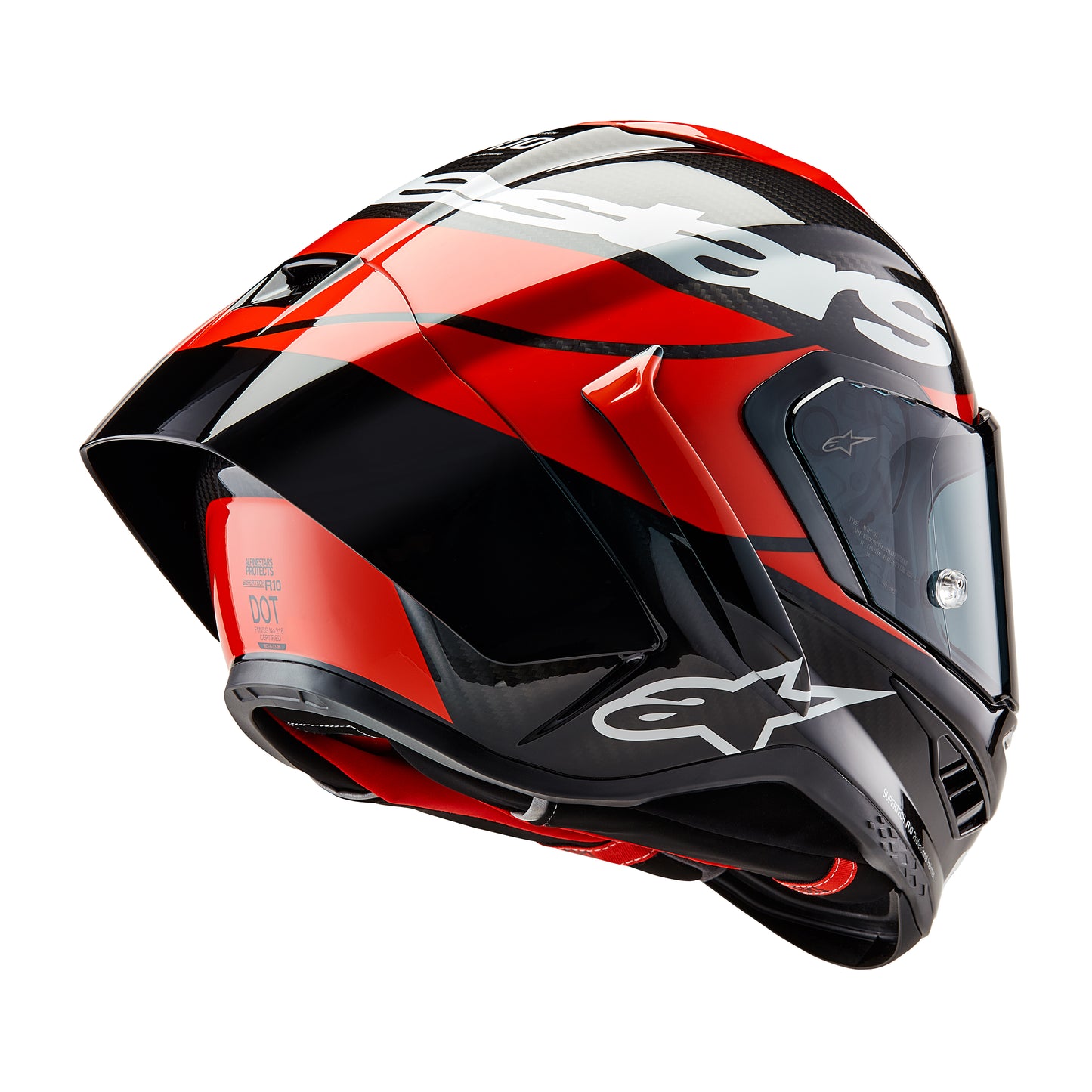 Alpinestars Supertech SR10 Helmet Element Carbon - Black / Red / White
