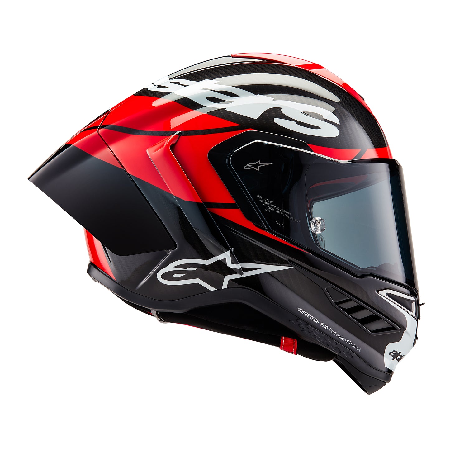 Alpinestars Supertech SR10 Helmet Element Carbon - Black / Red / White